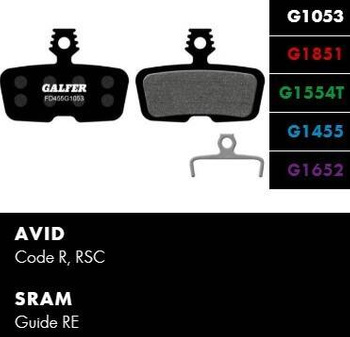 OKŁADZINY GALFER AVID/SRAM CODE/GUIDE FD454 STANDARD