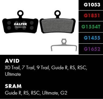 OKŁADZINY GALFER AVID/SRAM GUIDE FD459 STANDARD